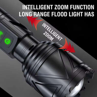 High Power Super Strong Flashlight Led 500m Zoomable Torch