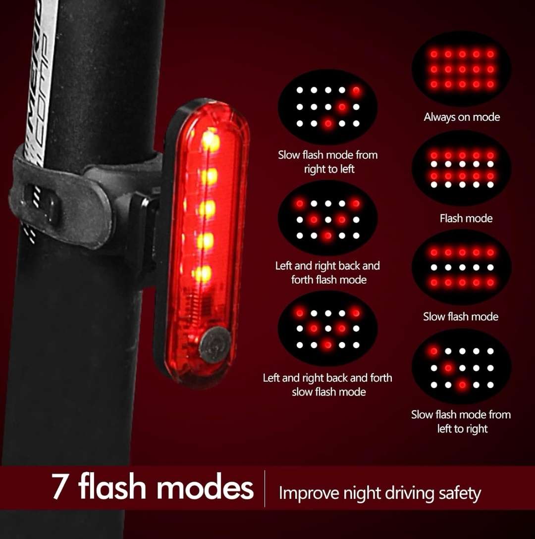 Rechargeable Bicycle Back Light Red