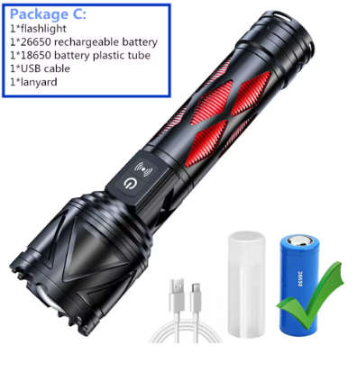 High Power Super Strong Flashlight Led 500m Zoomable Torch