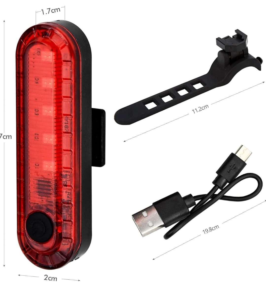 Rechargeable Bicycle Back Light Red