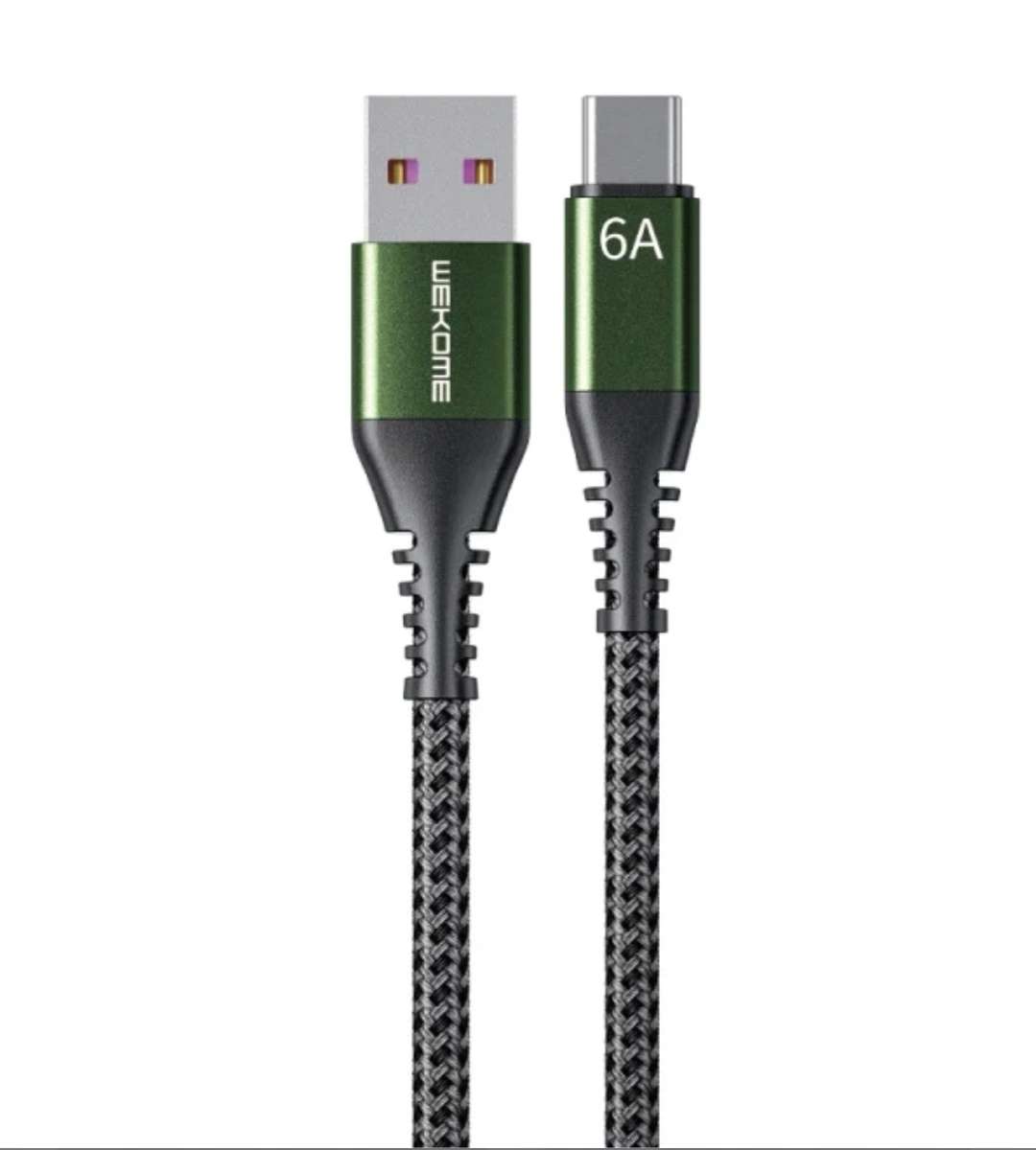 100CM USB Type-C Line and Metal Plug Fast Charging Cable 6A