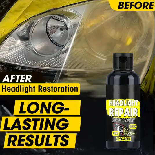 Headlight Restore and Protect Cream Removes Yellowing