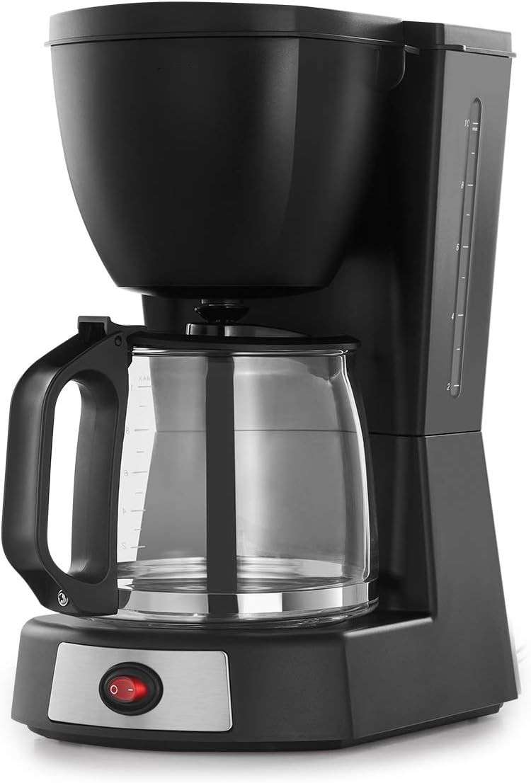 10 Cup Drip Coffee Maker With Reusable And Removable Coffee Filter