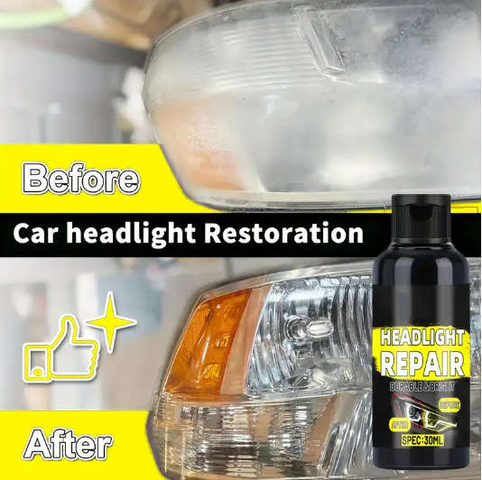 Headlight Restore and Protect Cream Removes Yellowing