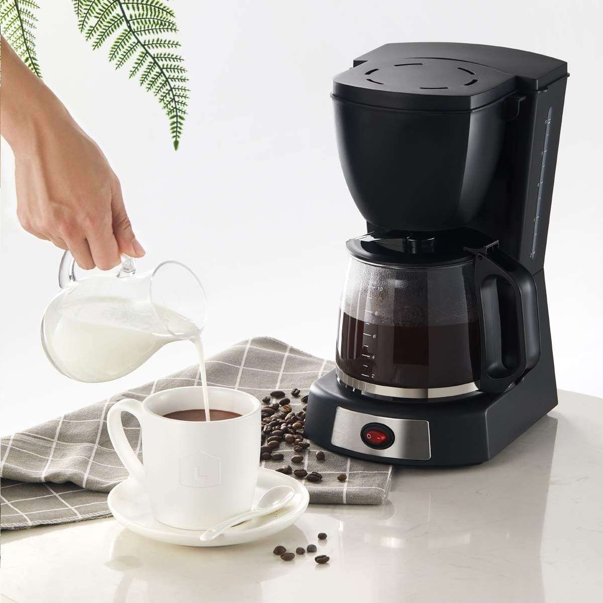 10 Cup Drip Coffee Maker With Reusable And Removable Coffee Filter