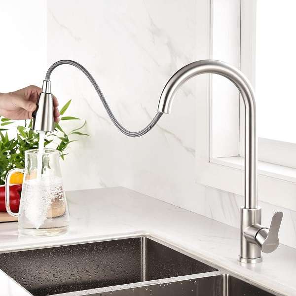 Kitchen Pull-out Retractable Rotating Faucet