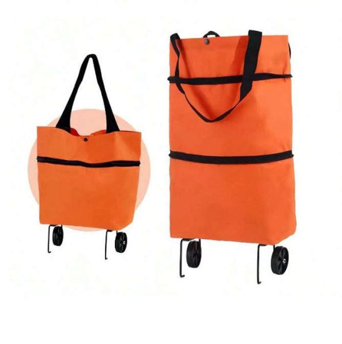 Collapsible Reusable Grocery Shopping Bag on Wheels