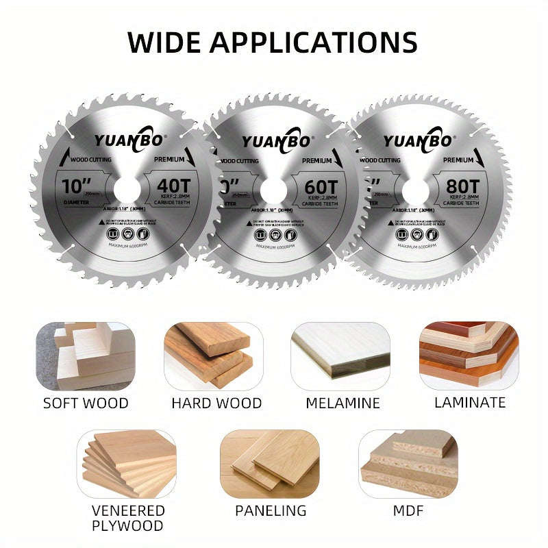250mm*30mm (80T) Circular Saw Blade for Softwood and Hardwood, Blockboard and Particleboard