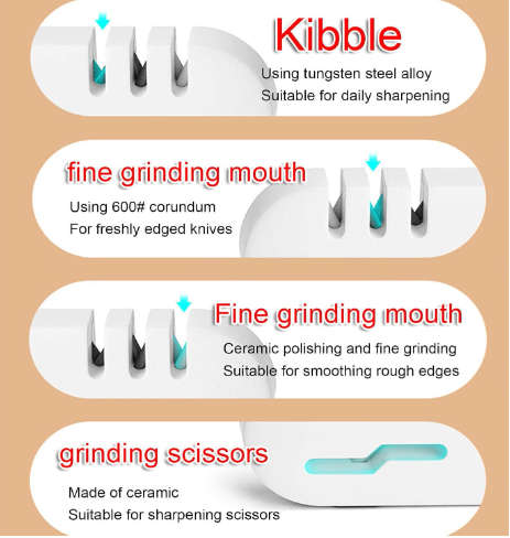 Kitchen Knife Sharpener For Sharpening Kitchen Knives and Scissors