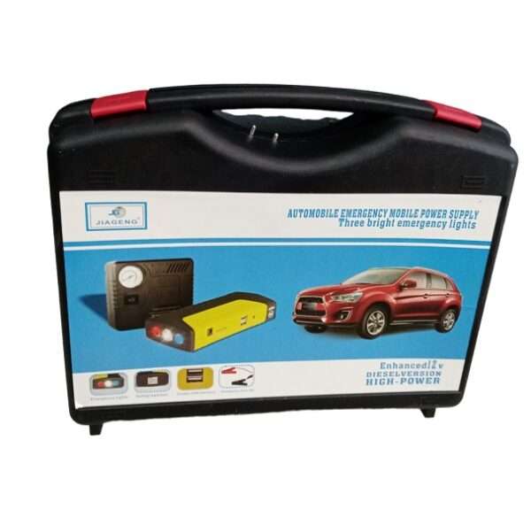 Portable 12V Automatic Car Battery Jump Starter With Air Compressor 16800mah
