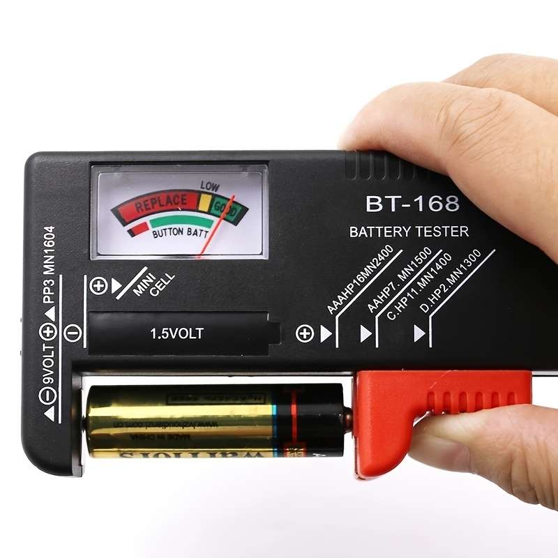 Battery Tester Bt-168 - Universal Device For Quick And Easy Checking Of Aa, Aaa, C, D, 9V, 1.5V Batt