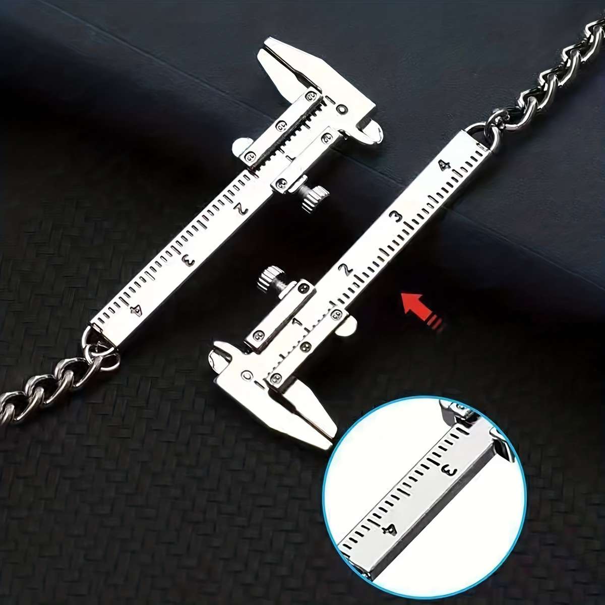 1 Piece Mini Pocket Vernier Caliper Accurate 0-40mm Measuring Tool With Keychain