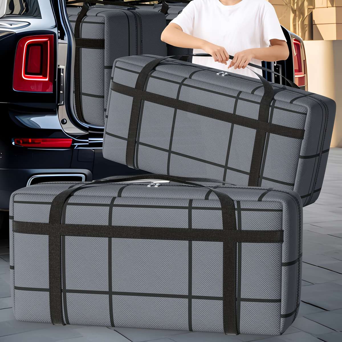 1 Extra Large Capacity Foldable Storage Bag - Durable Scratch-Proof And Moisture-Proof Clothing And