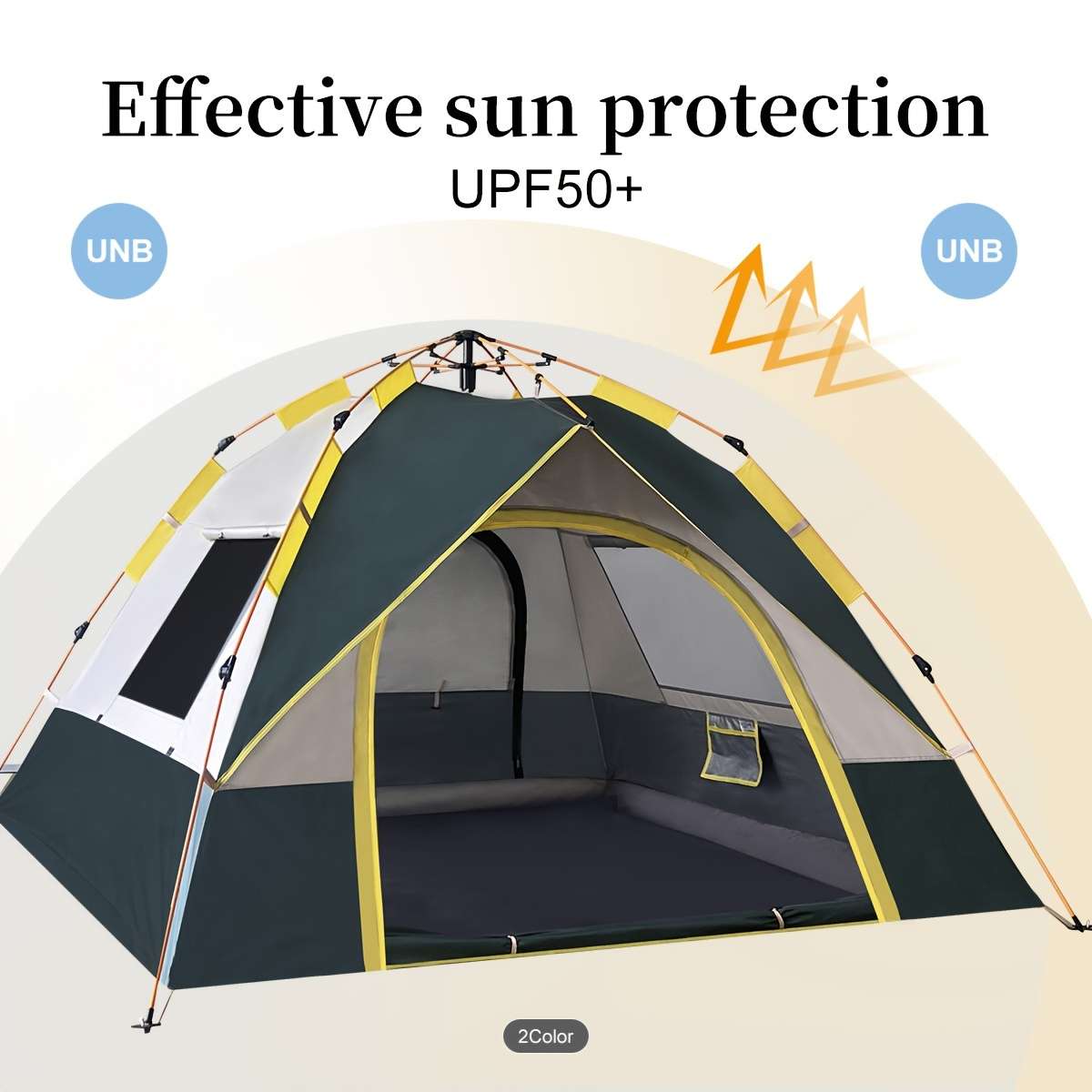 Versatile Waterproof Windproof Tent With Double Doors - Perfect For Family Camping, Hunting, Hiking