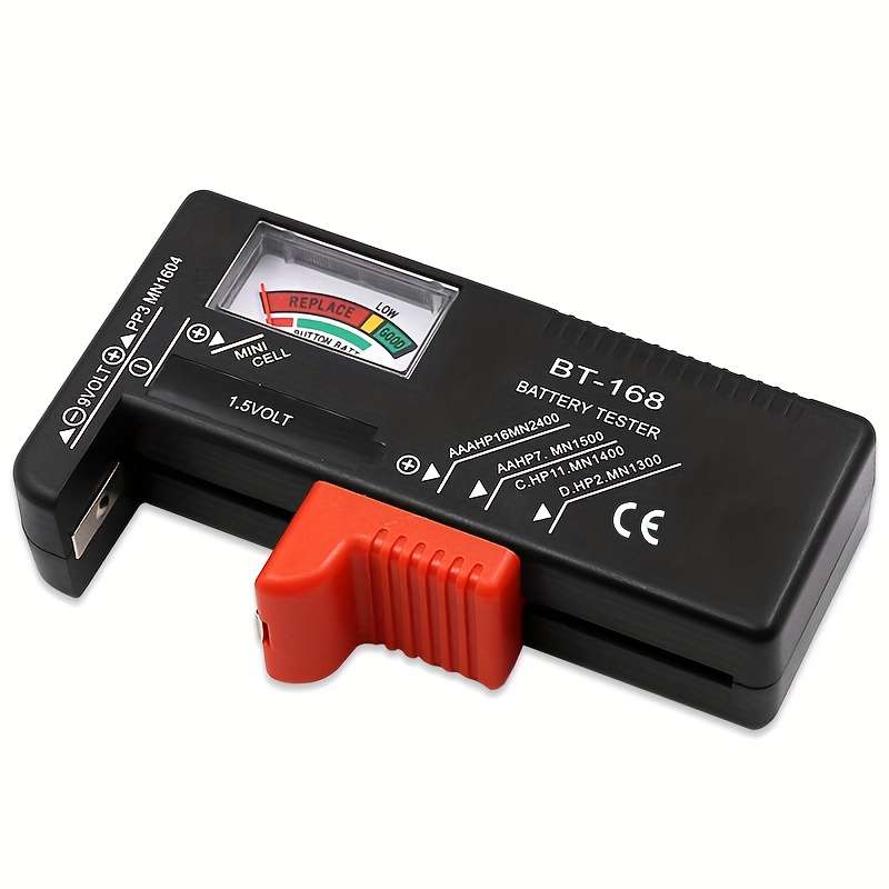 Battery Tester Bt-168 - Universal Device For Quick And Easy Checking Of Aa, Aaa, C, D, 9V, 1.5V Batt