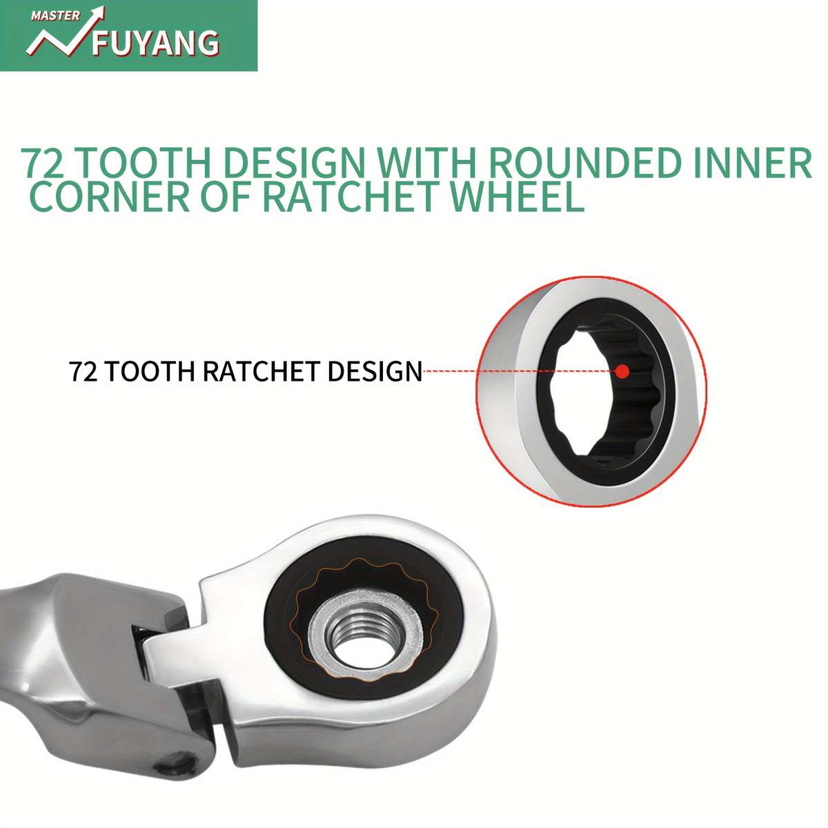 10mm Flexible Head Ratchet Wrench - Auto Repair Dual Use Steel Gear Tool 1 Pc