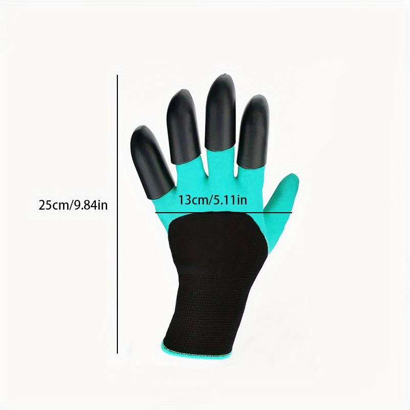 Waterproof Garden Gloves With Claws For Digging And Planting - 1 Pair, Puncture-Resistant Latex Gard