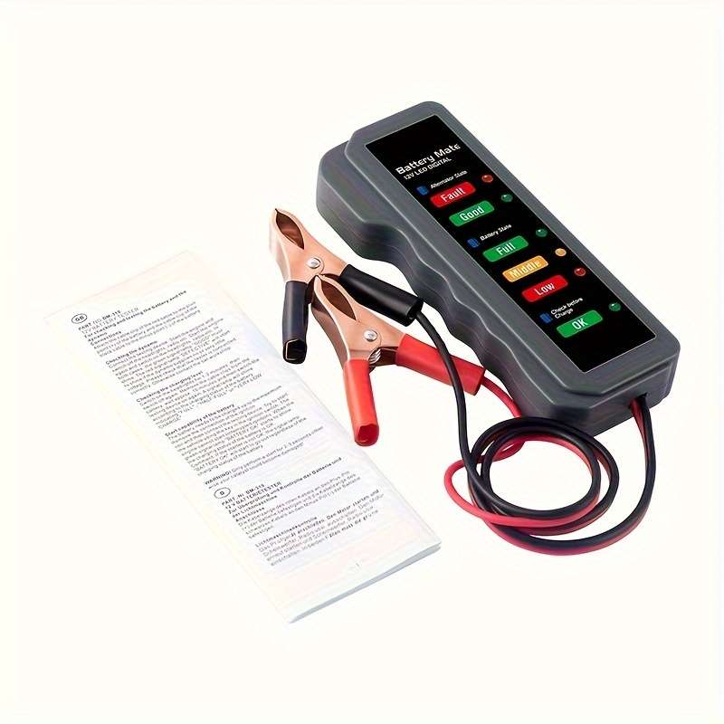 Mini Digital Car Battery And Alternator Savior - 12V Instant Read Tester With 6Led Display - Portabl