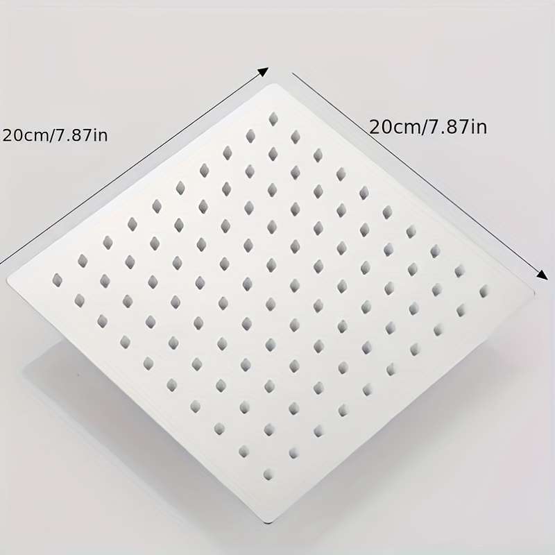 1Pc Square Stainless Steel Rain Shower Head Easy To Install No Electricity Required