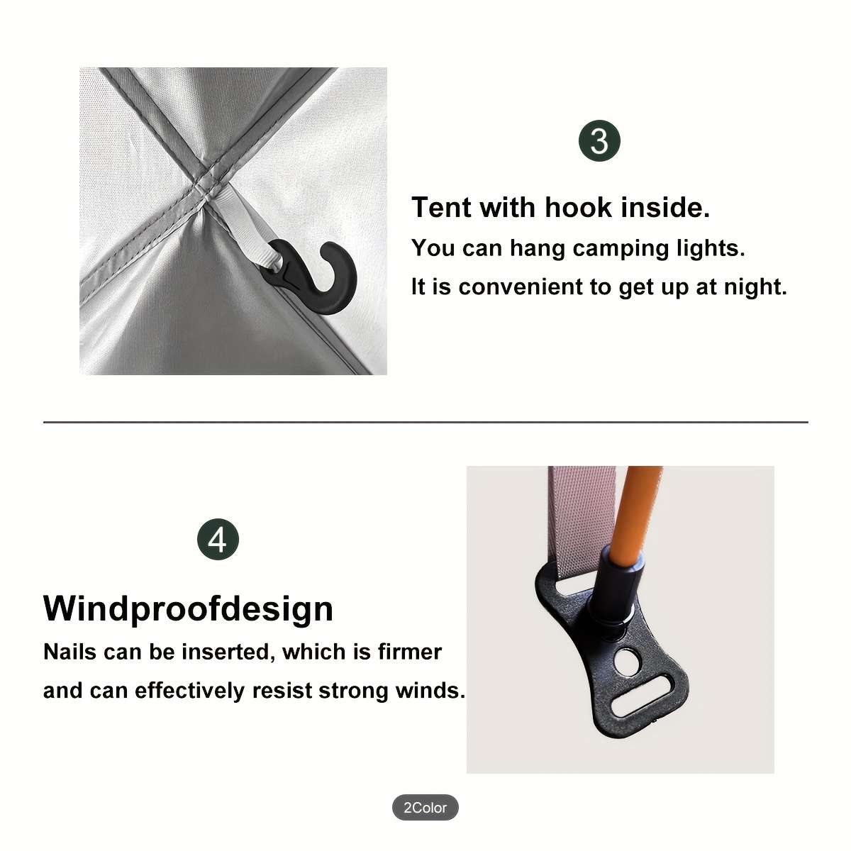 Versatile Waterproof Windproof Tent With Double Doors - Perfect For Family Camping, Hunting, Hiking