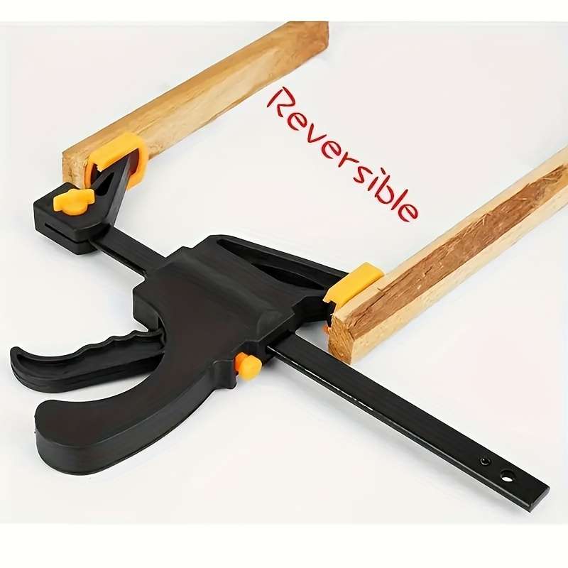 6-Piece Quick Release F-Clamps - 4 Inch Adjustable Ratchet Bar For Woodworking, Metal Construction,