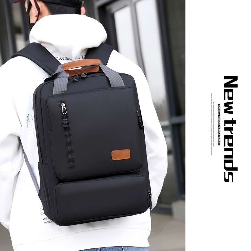 3-Piece Men's Backpack Set, Casual Backpack With Multiple Compartments, Business Shoulder Bag And Pe