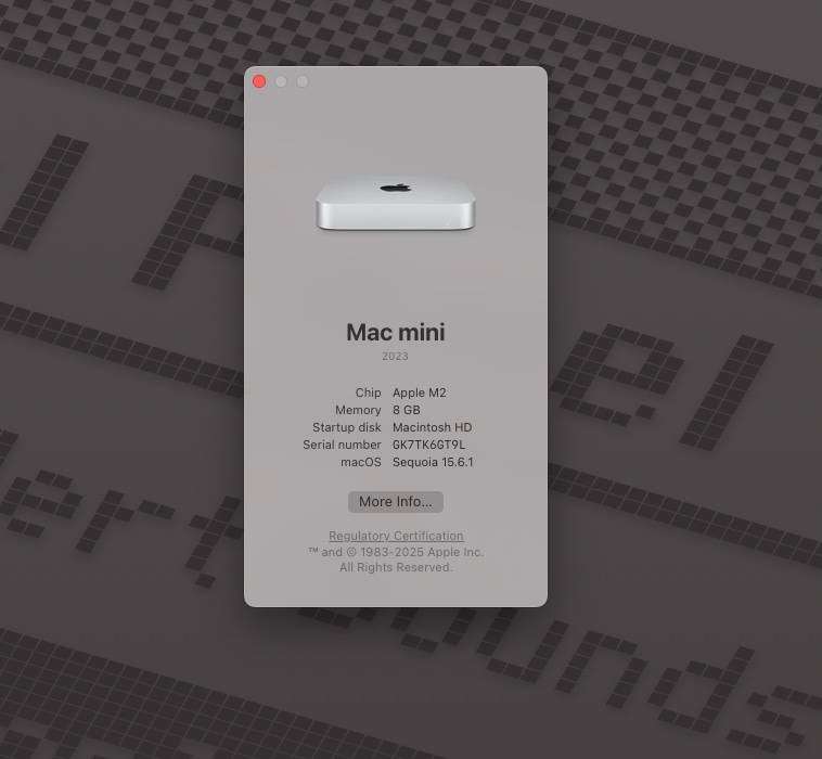 2023 Mac Mini M2 - 8GB RAM - 256GB Storage