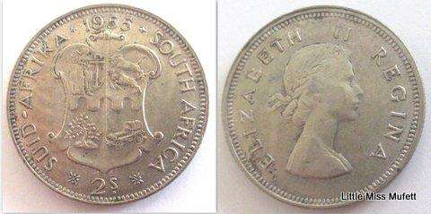 South African 2 Shilling 1955 to 1960--67,86 GRAM---All for 1 bid