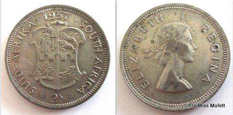 South African 2 Shilling 1955 to 1960--67,86 GRAM---All for 1 bid