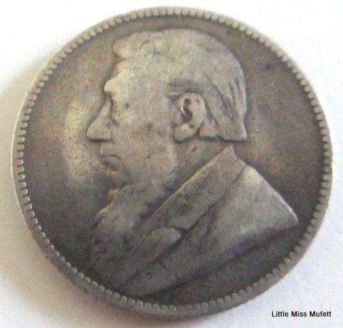 A 1897 ZAR Kruger 1 Shilling---CompositionSilver (.925)  Weight5.65 g