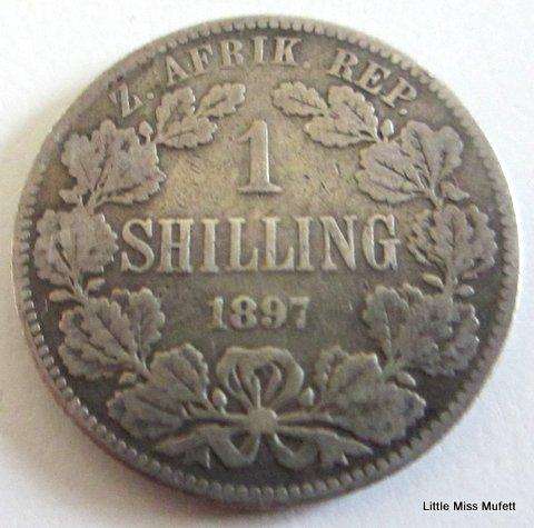 A 1897 ZAR Kruger 1 Shilling---CompositionSilver (.925)  Weight5.65 g