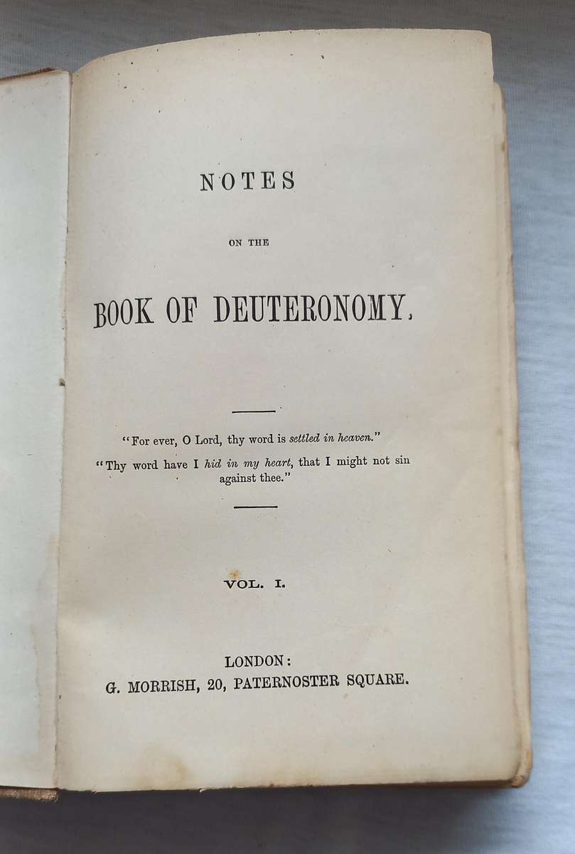 3 book Antique Religious Texts Collection (Pre-1900) by Charles Henry Mackintosh (C.H.M.)