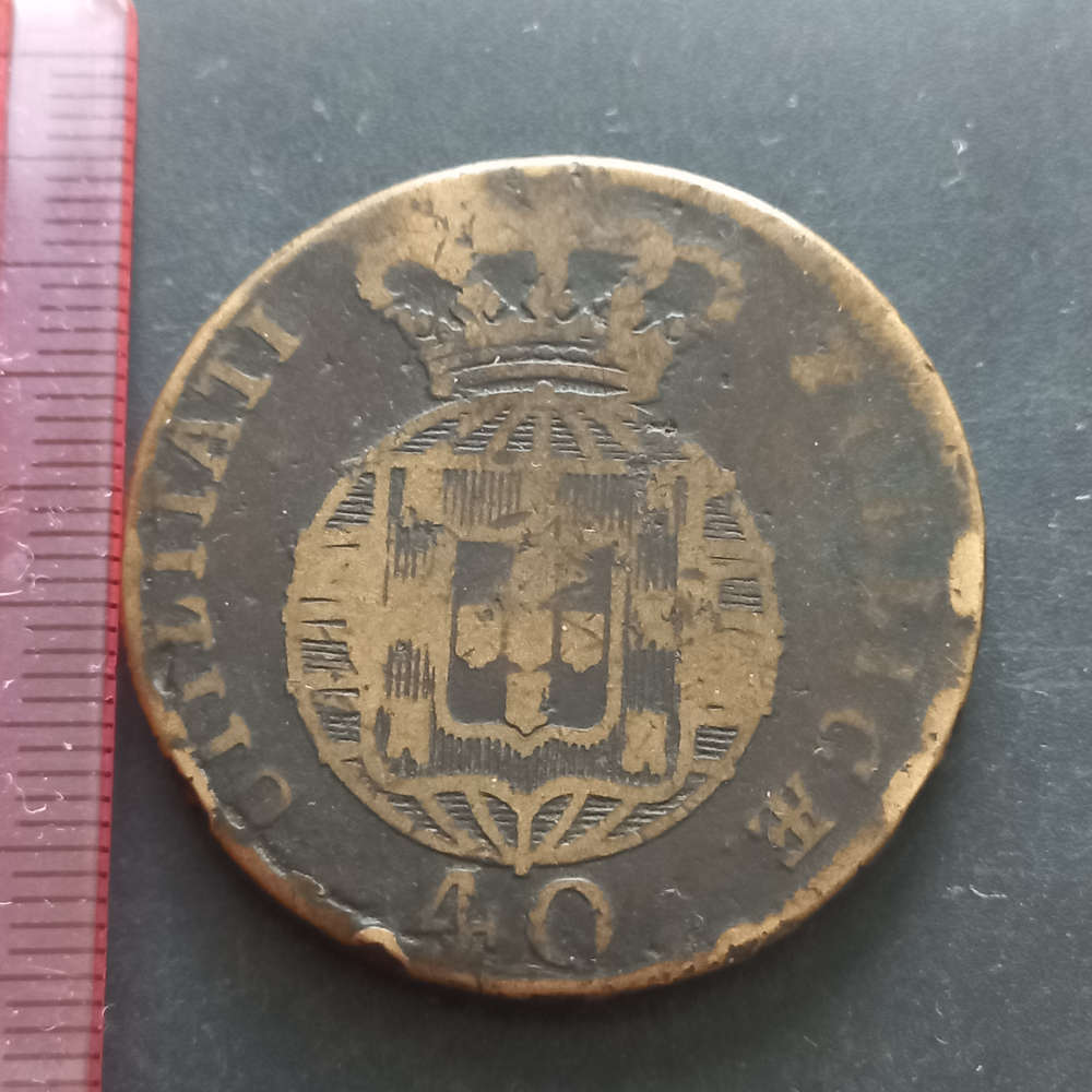 1822 Portugal 40 Reis. Large heavy coin