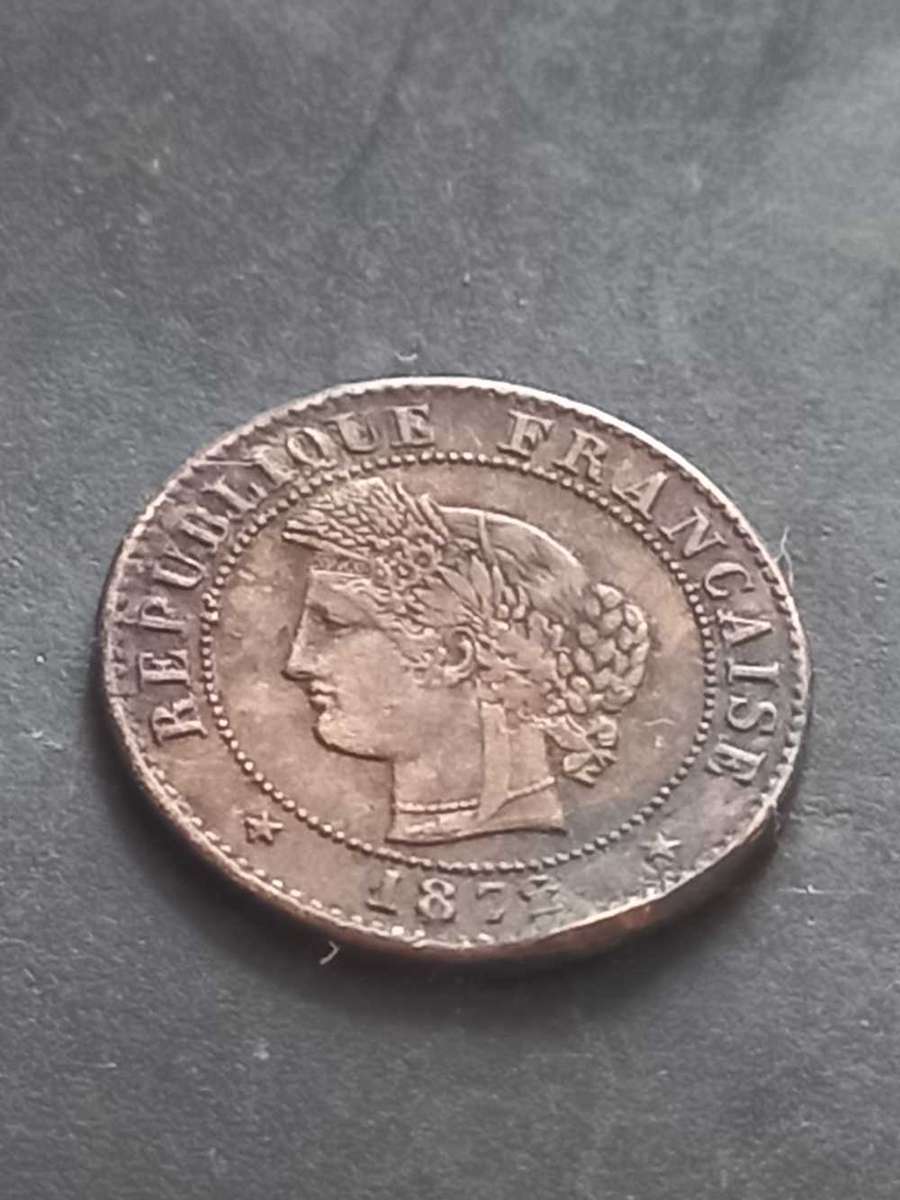 1875 France One cent. Tiny coin