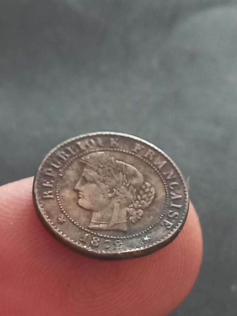 1875 France One cent. Tiny coin