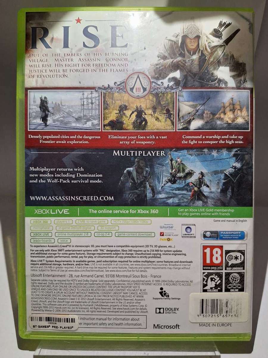 Assassin's Creed III (XBOX 360)