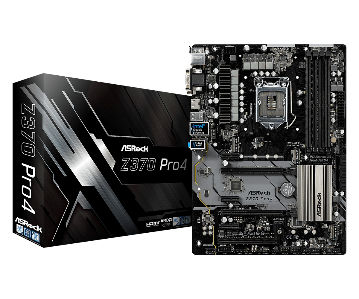 ASRock Z370 Pro4 Intel 8/9th Gen Motherboard