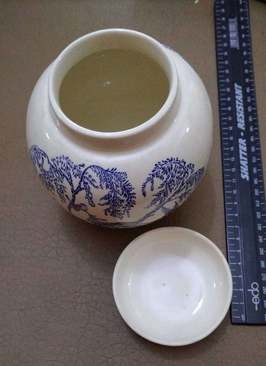 Vintage Masons Koro Pattern Lidded Storage Ginger Jar