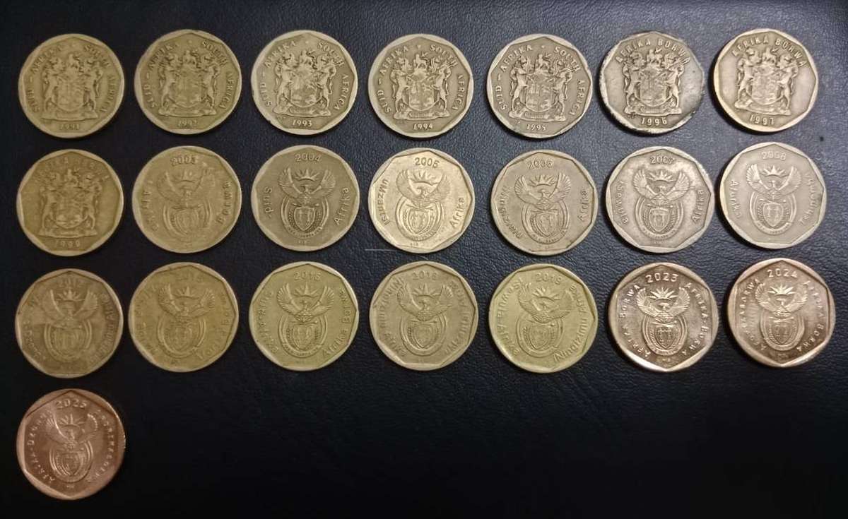 22 50 cent coins 1991/2/3/4/5/6/7/9-2003/4/5/6/7/8/12/15/16/18/19/23/24/25