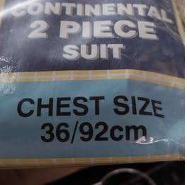 Continental 2 piece work-suit uniform 36/92 top + 32/81 pants