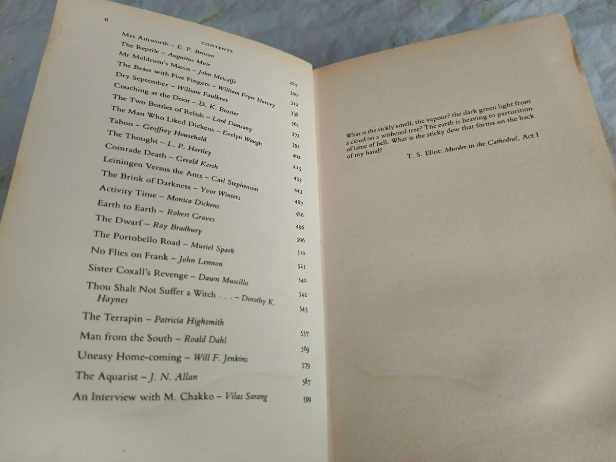 1 x book The Penquin Book Of Horror Stories by J A Cuddon