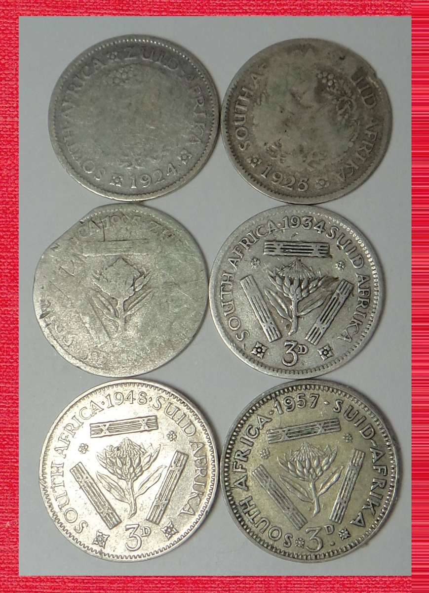 Union of SA: Six Silver Tickies