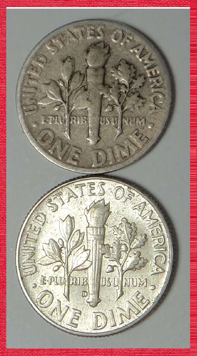 Two Silver USA Dimes of 1951 & 1964