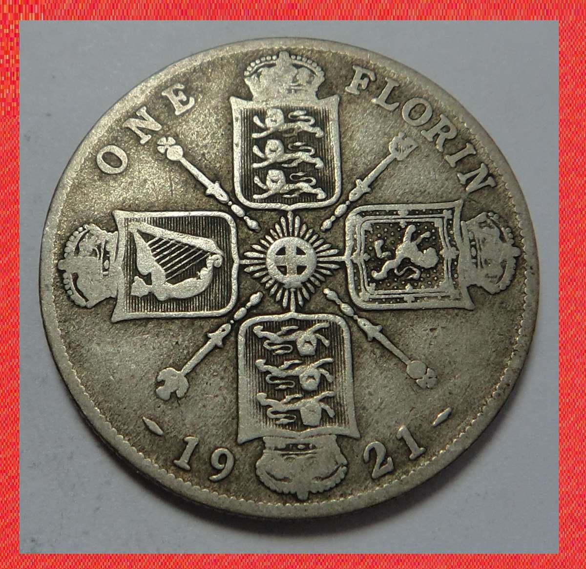 Crazy R1 Start! Great Britain Florin of 1921