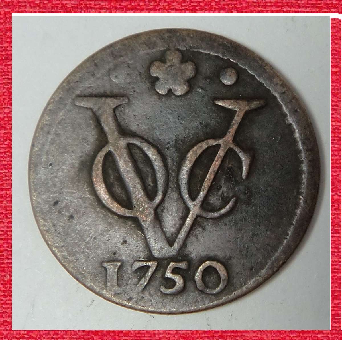 Dutch East India Company (VOC) Doit: Holland 1750