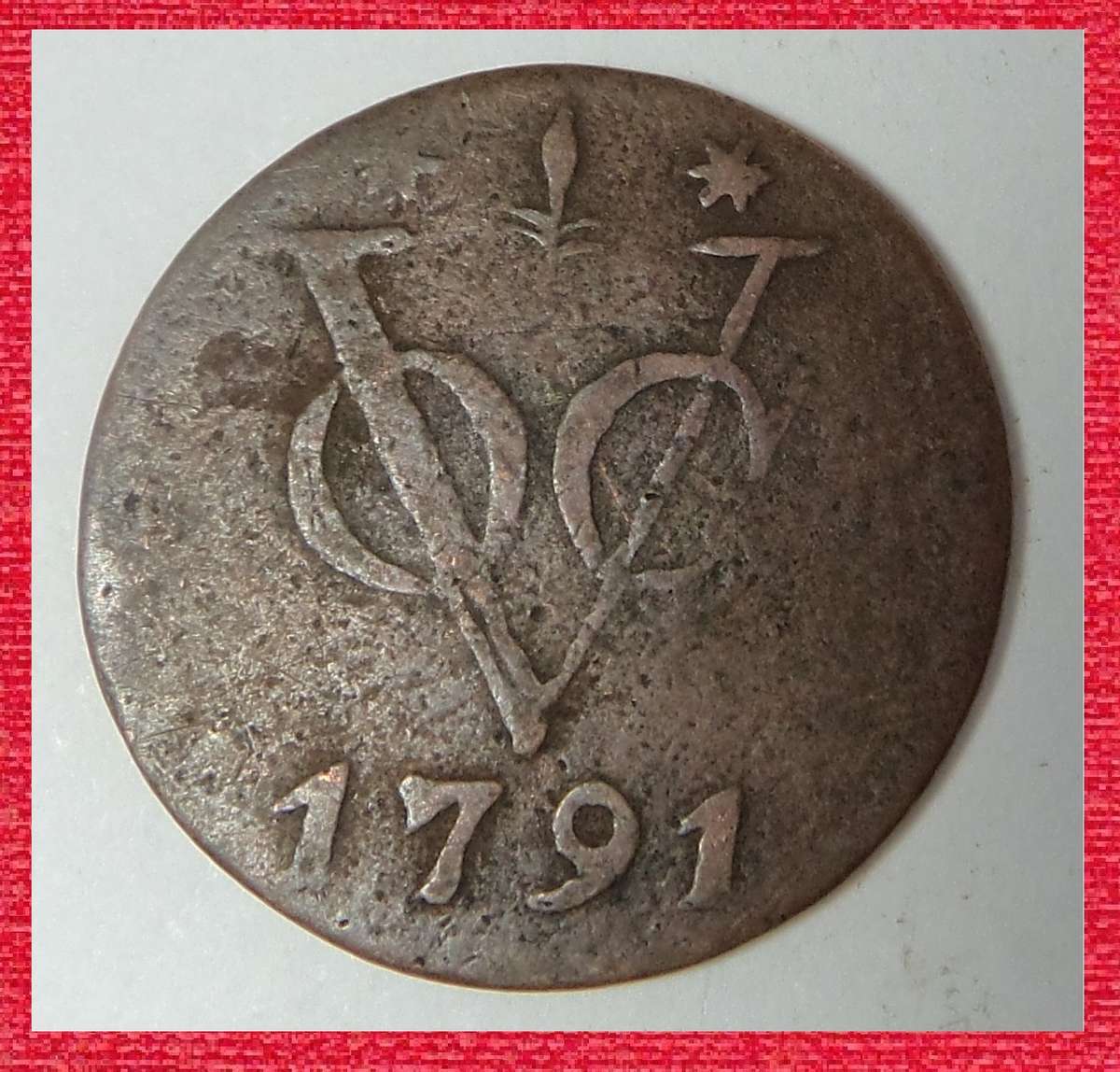 Dutch East India Company (VOC) Doit: Gelderland 1791