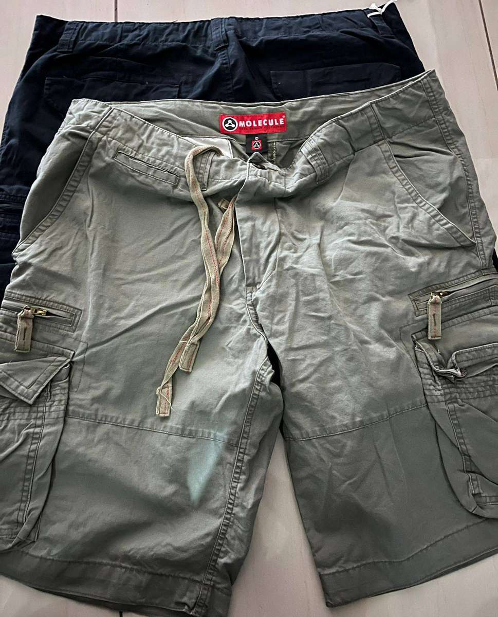 Cargo Shorts : 2 x pairs of Molecule Cargo Shorts - Brand new never been worn
