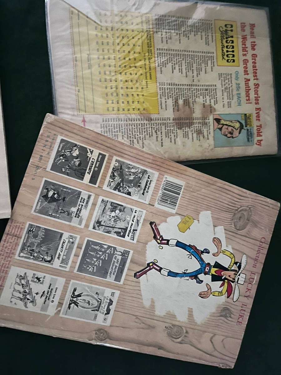 Old Comic Books : Lucky Luke / Beetle Bailey & last Mohicans - nice condition for age.