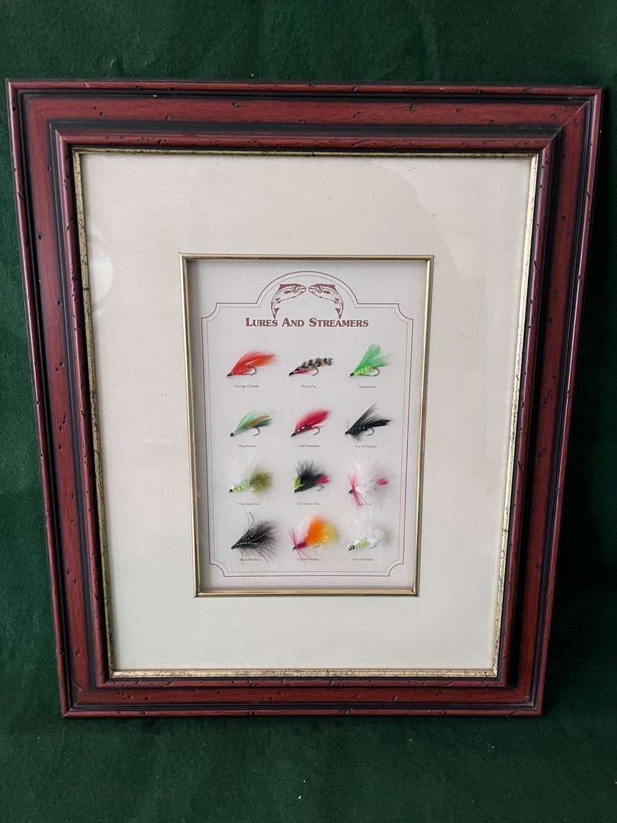 Flyfishing Frame : Beautiful frame of different flies (Lures & Streamers)