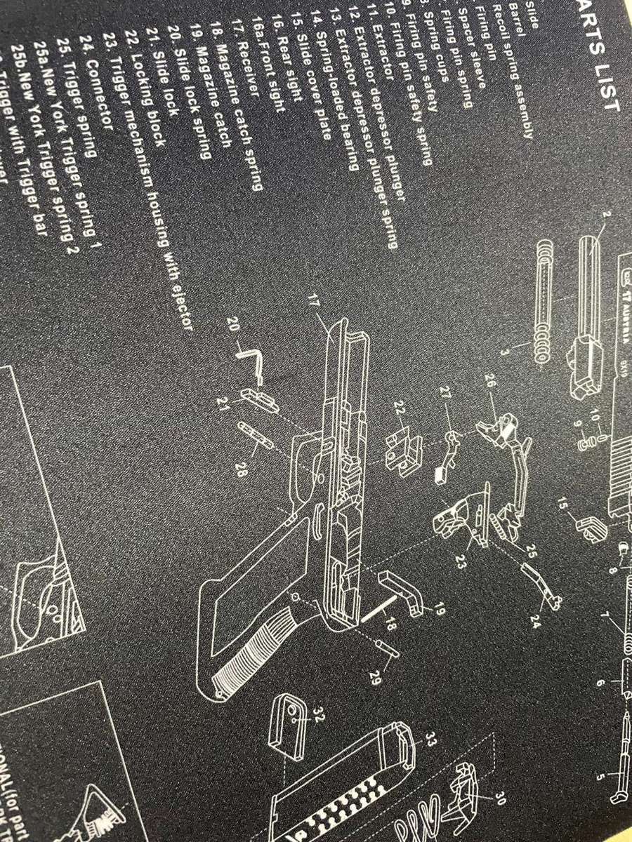 Gun cleaning Mat : Glock